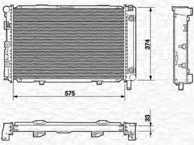 MAGNETI MARELLI 350213538000 -  Радиатор, охлаждение двигателя